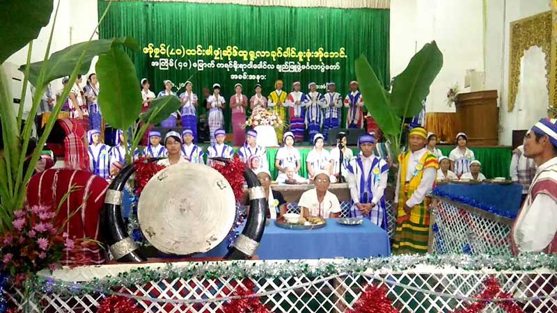 ကရင္႐ုိးရာခ်ည္ျဖဴဖြဲ႔မဂၤလာပြဲေတာ္ ဘားအံၿမိဳ႕တြင္ က်င္းပျပဳလုပ္