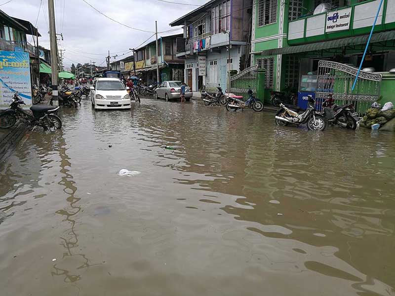 ခႏၲီးတြင္ မုိးသည္းထန္စြာ ရြာသြန္းမႈေၾကာင့္ ဒုတိယအႀကိမ္ ေရႀကီး