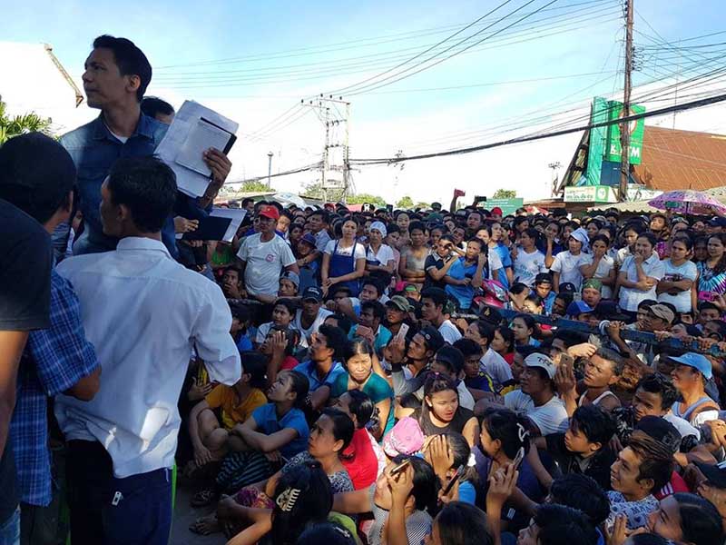 ကန္က်နပူရီတြင္  ျမန္မာအလုပ္သမား တစ္ေထာင္နီးပါး ဆႏၵျပ