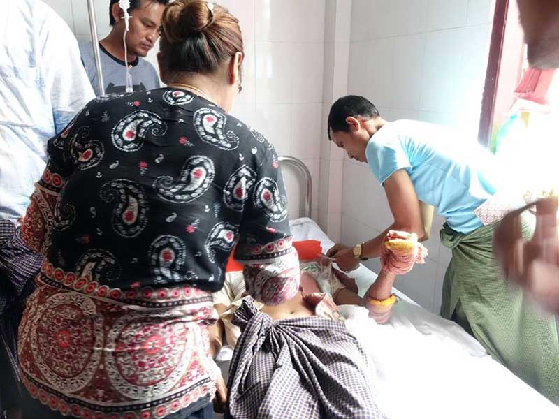 ထိခိုက္ဒဏ္ရာရသူမ်ား ဘူးသီးေတာင္ေဆး႐ံုသို႔ ေရာက္လာ