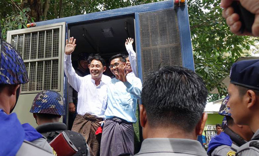တပ္မေတာ္က အမႈျပန္႐ုပ္သိမ္းေပးလိုက္သည့္အေပၚ ဖမ္းဆီးခံသတင္းသမားမ်ား၏ ေျပာၾကားခ်က္