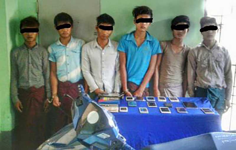 ၿမိတ္ၿမိဳ႕တြင္ လက္ကိုင္ဖုန္းလုယက္သည့္အဖြဲ႔အား ဖမ္းဆီးမိ