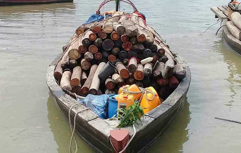 ၿမိတ္ကၽြန္းစုအတြင္း တရားမ၀င္ သစ္ခိုးေလွ ၂ စီး ဖမ္းမိ