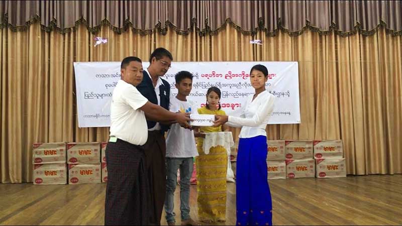 ကသာ ပရဟိတအဖြဲ႔မ်ားေကာက္ခံရရွိသည့္ အလႉေငြ ရခိုင္ျပည္သူမ်ားအား လႉဒါန္း