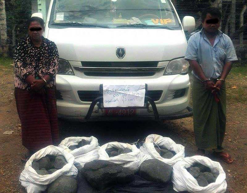 ဟိုပင္ၿမိဳ႕တြင္ တရားမ၀င္ ေက်ာက္စိမ္းတံုးမ်ား ဖမ္းမိ