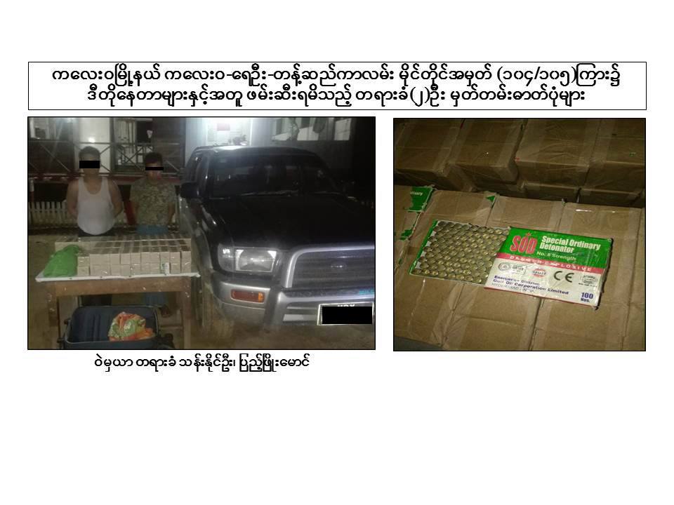 ကေလး၀တြင္ ယမ္းေပါက္ကြဲေစသည့္ ပံံ့ပိုးပစၥည္း ဒီတိုေနတာ ၄ ေသာင္း ဖမ္းမိ