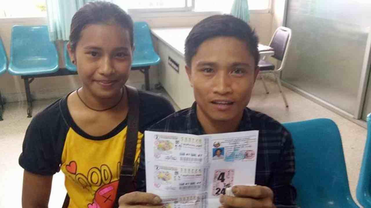 ျမန္မာ ႏွင့္ လာအို ေရႊ႕ေျပာင္းလုပ္သားဇနီးေမာင္ႏွံ ထိုင္းထီ ဘတ္ ၂၄ သန္းေပါက္