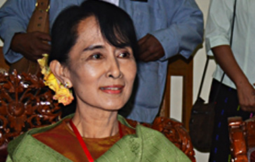 ေဒၚေအာင္ဆန္းစုၾကည္ အိနၵိယျငိမ္းခ်မ္းေရးဆုရ