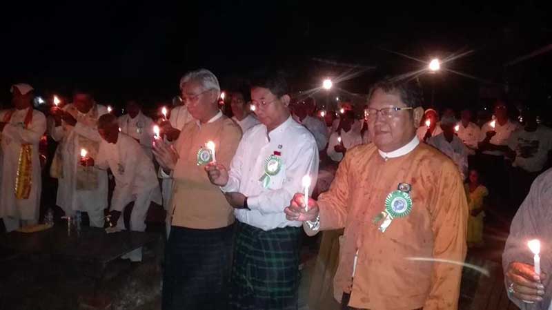 ေဇယ်၀တီၿမိဳ႕တြင္ ဘာသာေပါင္းစုံဆုေတာင္းပြဲ ျပဳလုပ္