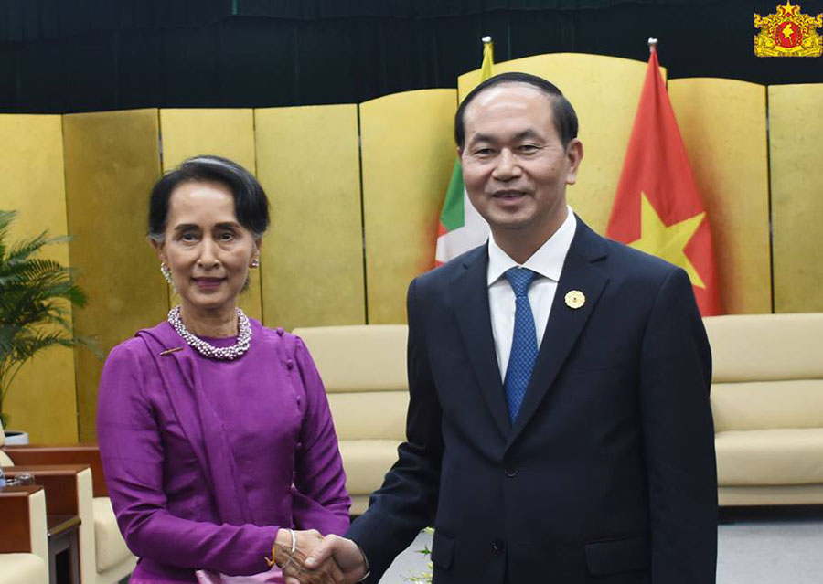 ေဒၚေအာင္ဆန္းစုၾကည္ႏွင့္ ဗီယက္နမ္သမၼတ ႏွစ္ႏုိင္ငံပူးေပါင္းေဆာင္ရြက္ေရး ေဆြးေႏြး