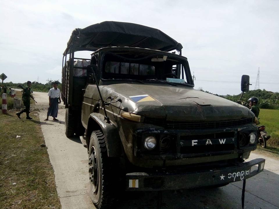မင္းျပားတြင္ မိုင္း ၃ လုံးေပါက္ကြဲ၊ တပ္မေတာ္ယာဥ္ ၁ စီးထိခိုက္ပ်က္စီး