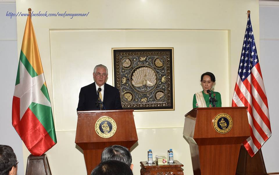 အေမရိကန္-ျမန္မာႏွစ္ႏိုင္ငံ ႏိုင္ငံျခားေရး၀န္ႀကီးမ်ား ပူးတြဲသတင္းစာရွင္းလင္း
