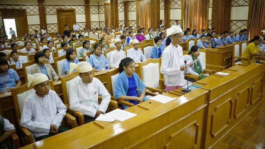 ျမန္မာႏိုင္ငံ၏ ပထမဆံုး ကေလးလႊတ္ေတာ္က်င္းပ