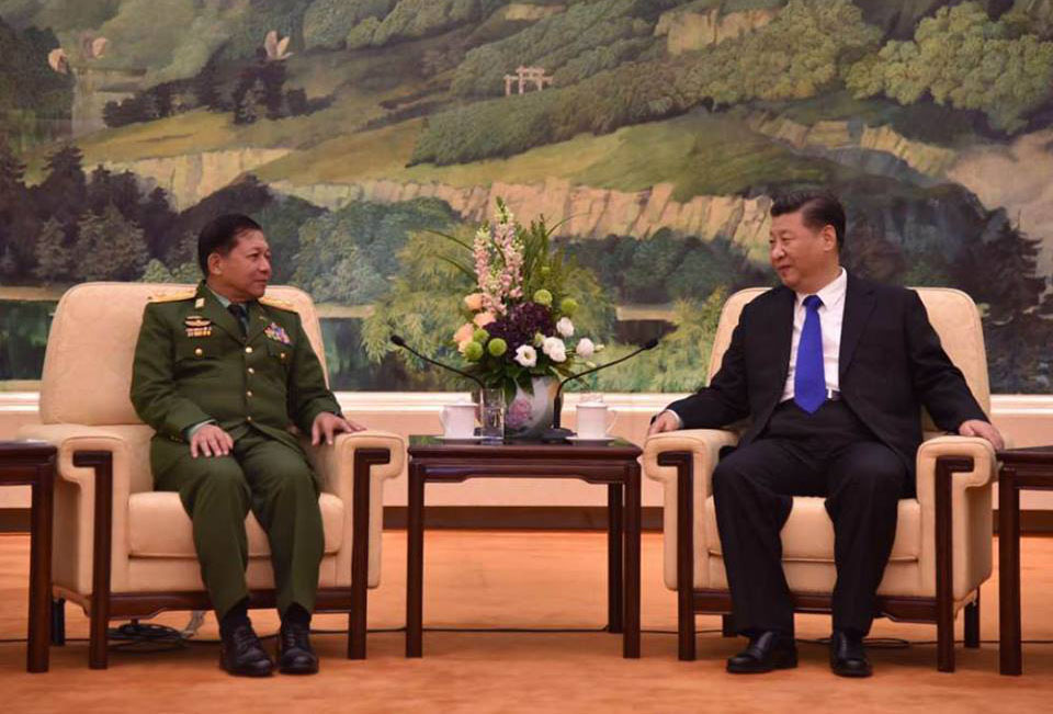 ဗိုလ္ခ်ဳပ္မႉးႀကီးမင္းေအာင္လိႈင္ႏွင့္ တ႐ုတ္သမၼတ ေတြ႔ဆံု (ဓာတ္ပံု)