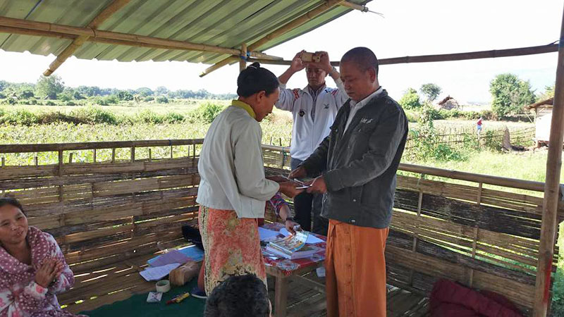 မိုးညႇင္း ေဇာတိရွမ္း စစ္ေရွာင္စခန္းအတြက္ ေထာက္ပံ့ေငြမ်ား လႉဒါန္း