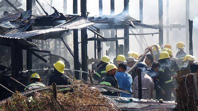 ခ်မ္းျမသာစည္ၿမိဳ႕နယ္တြင္ မီးေလာင္ကၽြမ္းမႈေၾကာင့္ ေနအိမ္ ၃ လုံး ဆုံး႐ႈံး