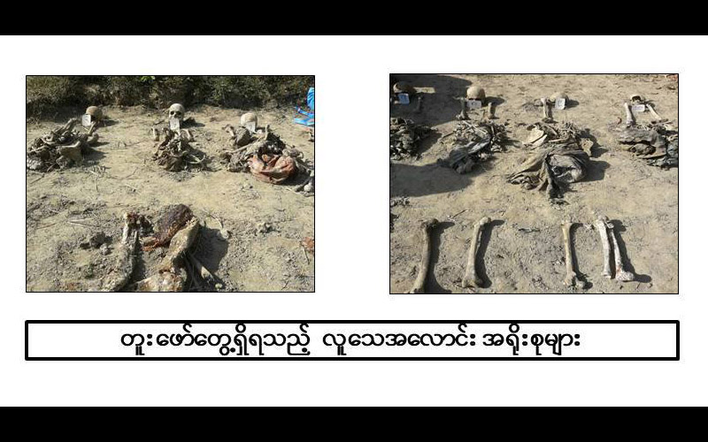အင္းဒင္ရြာတြင္ ေတြ႔သည့္ ဦးေခါင္းခြံမ်ားကိစၥ ပုဒ္မ ၃ ခုျဖင့္ အမႈဖြင့္စုံစမ္းေန