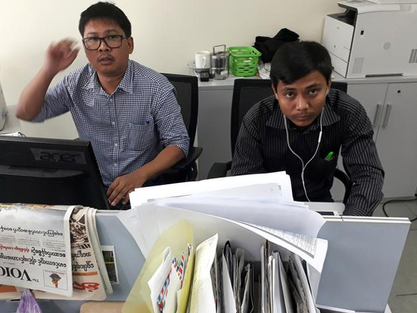 ဖမ္းဆီခံသတင္းေထာက္မ်ားႏ်ွင့္အတူ ရပ္တည္ေၾကာင္းေၾကာ္ျငာ ႏိုင္ငံပိုင္သတင္းစာ ျငင္းပယ္