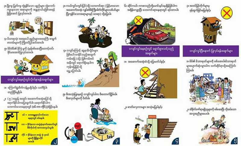 ကေလးတြင္ ငလ်င္ဆုိင္ရာ အသိပညာေပးမႈမ်ား လုပ္ေဆာင္သြားမည္