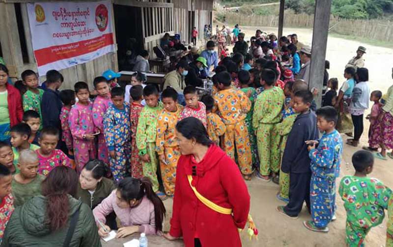 "ဝ"အထူး​ေဒသတြင္ က​ေလး ၉၉၃ ဦး ဂ်ပန္​ဦး​ေႏွာက္​​ေရာင္​​ေရာဂါ ကာကြယ္​​ေဆးထိုး