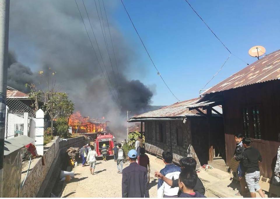 နမ့္ဆန္ၿမိဳ႕နယ္တြင္း ၂ ရက္ဆက္တိုက္ မီးေလာင္၊ လူေပါင္း ၃၀ ေက်ာ္ အိုးမဲ့အိမ္မဲ့ျဖစ္