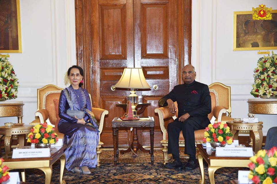 ႏွစ္ႏုိင္ငံပူးေပါင္းေဆာင္ရြက္ေရး အိႏၵိယသမၼတႏွင့္ ေဒၚေအာင္ဆနး္စုၾကည္ ေဆြးေႏြး
