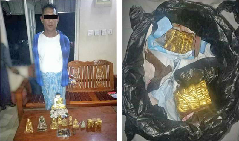 ေမာ္လၿမိဳင္တြင္ မြတ္ဆလင္အမ်ိဳးသား ၁ ဦးထံမွ ဘုရားဆင္းတုေတာ္မ်ား သိမ္းဆည္းရမိ