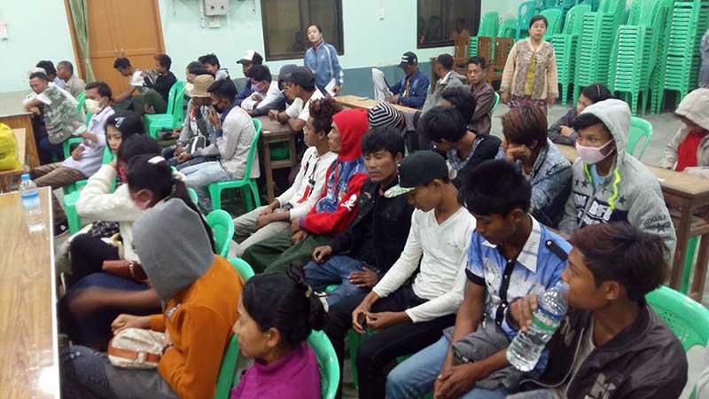 ျမင္​းၿခံၿမိဳနယ္မွ တရားမဝင္​ လူကုန္​ကူးခံရသူ ၅၂ ဦး ျပန္လည္ေရာက္ရွိ