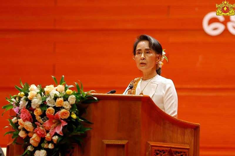 ၿငိမ္းခ်မ္းေရးေတးသံ ေ၀စည္ရန္ ႀကိဳးပမ္းၾကပါဟု ေဒၚေအာင္ဆန္းစုၾကည္ တိုက္တြန္း