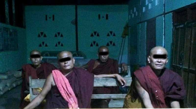ႏွင္းပုလဲဘူတာတြင္ အရက္မူး အိပ္ေပ်ာ္ေနသည့္ သကၤန္းဝတ္ေလးဦးကို ဖမ္းဆီးအေရးယူ