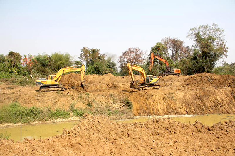 လယ္ေျမမ်ား ေရႀကီးနစ္ျမဳပ္မႈ သက္သာေစရန္ မုကၡမူ-ခ်ိန္ေခ်ာင္း တူးေဖာ္
