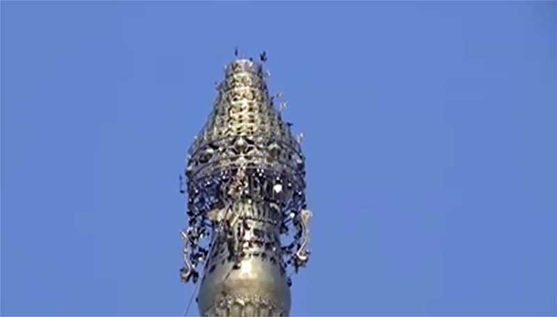 ေနျပည္ေတာ္တြင္ ေလျပင္းေၾကာင့္ ေစတီတဆူ ထီးေတာ္ေျမခ (႐ုပ္သံ)