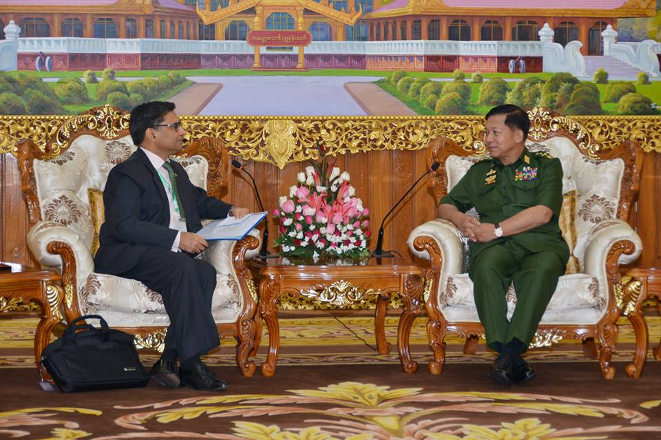 ဘဂၤါလီအေရး အိႏၵိယကူညီေပးေနမႈ  ဗိုလ္ခ်ဳပ္မႉးႀကီးႏွင့္ အိႏၵိယသံ ေဆြးေႏြး
