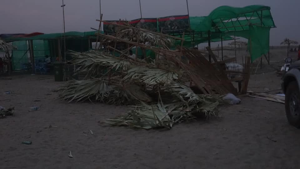 မိုးသက္ေလျပင္းေၾကာင့္ ခ်င္းတြင္းသႀကၤန္ ပ်က္စီးမႈမ်ား ျဖစ္ေပၚခဲ့