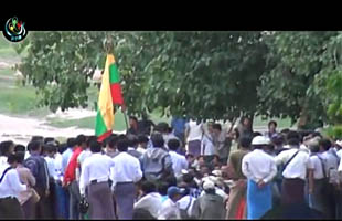 မိုးထိမိုးမိ ေ႐ြွႊတြင္းအလုပ္သမားမ်ား ေအာင္ပဲြခံ