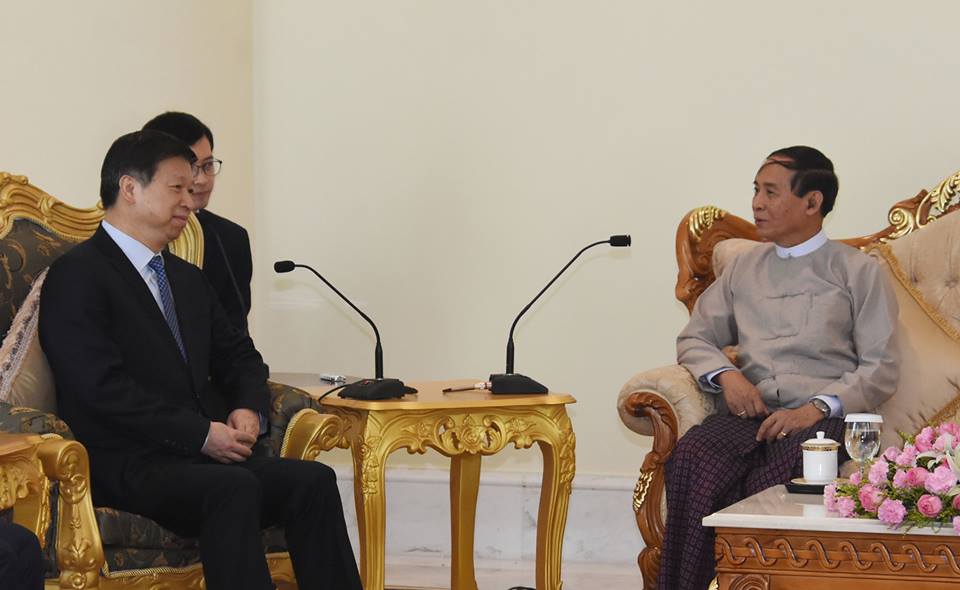 သမၼတႏွင့္ ကာခ်ဳပ္တို႔ကို  တ႐ုတ္ကြန္ျမဴနစ္ပါတီ ႏိုင္ငံတကာဆက္ဆံေရး၀န္ႀကီးေတြ႔ဆံု  