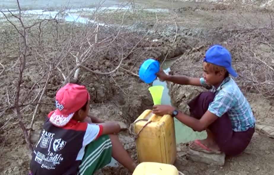 ပခုကၠဴခ႐ုိင္ ၿမိဳင္ၿမိဳ႕နယ္က ေက်းရြာတခ်ဳိ႕ ေရရွားပါးေန