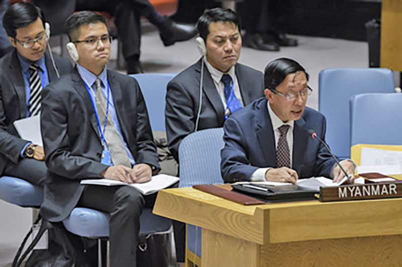 ျမန္မာႏိုင္ငံ၏ အခ်ဳပ္အျခာအာဏာကို ခ်ိဳးေဖာက္မႈ ခ်က္ခ်င္းရပ္ရန္ ျမန္မာသံအမတ္ သတိေပး