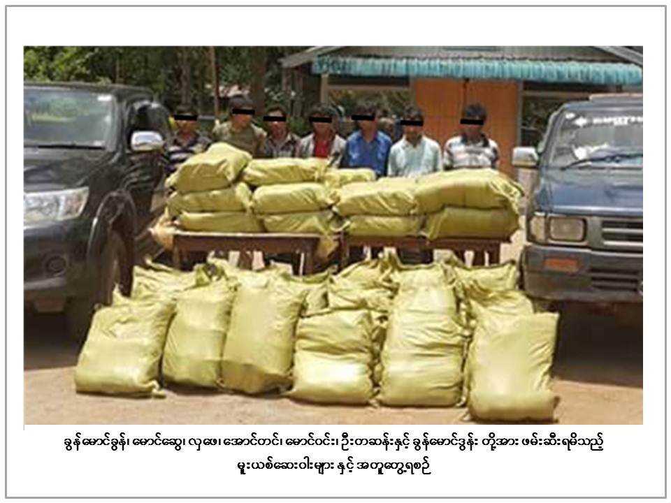 နမ့္စန္တြင္ ေငြက်ပ္ သိန္း ၉,၆၃၀ တန္ဖိုးရွိ မူးယစ္ေဆးဝါးမ်ား ဖမ္းမိ
