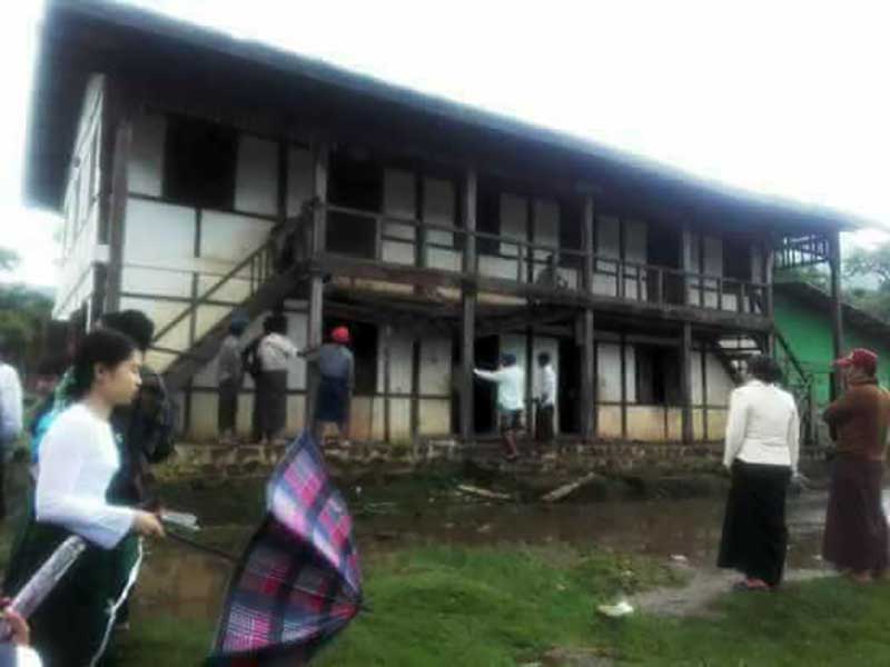 မိုးကုတ္တြင္ အထက ၃ ေက်ာင္းခြဲ ေကာ္ရစ္တာ ၿပိဳက်
