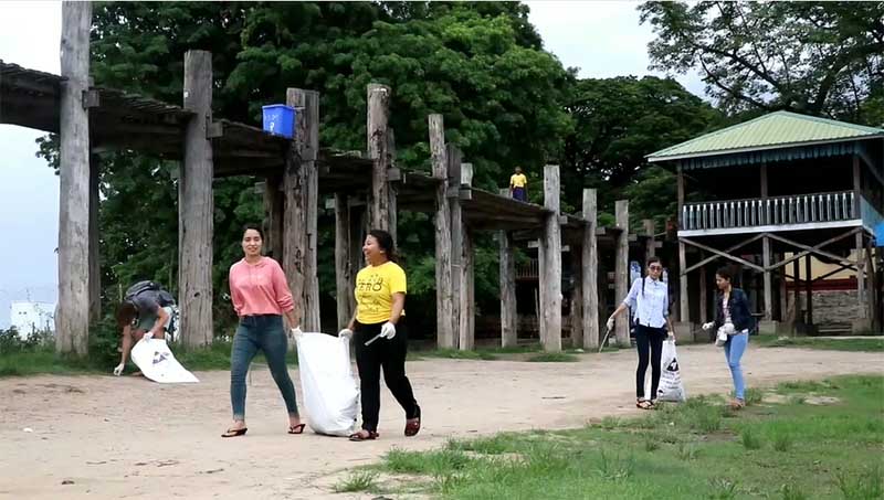 ပလတ္စတစ္ကင္းစင္ေရး လႈပ္ရွားမႈ ဦးပိန္တံတား ႏွင့္ မယ္ဇယ္တန္းတြင္ ျပဳလုပ္