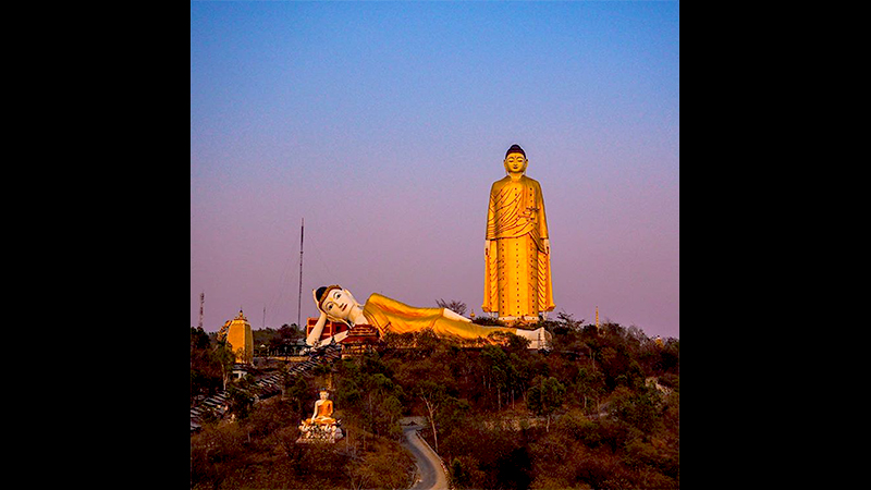 ကမာၻ႔အျမင့္ဆံုး ဗုဒၶဆင္းတုေတာ္ ၇ ဆူတြင္ ေလးကၽြန္းစၾကာဗုဒၶ႐ုပ္ပြားေတာ္ ပါဝင္(ဓာတ္ပံု)