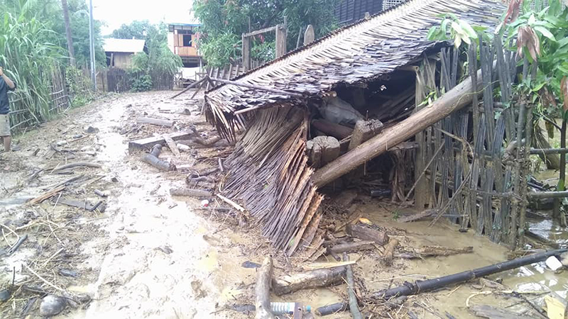 မင္းတုန္းၿမိဳ႕နယ္တြင္ ေက်းရြာ ၇၀ ေက်ာ္ေရနစ္ျမဳပ္၍ စားနပ္ရိကၡာမ်ား ေရထဲေမ်ာပါ