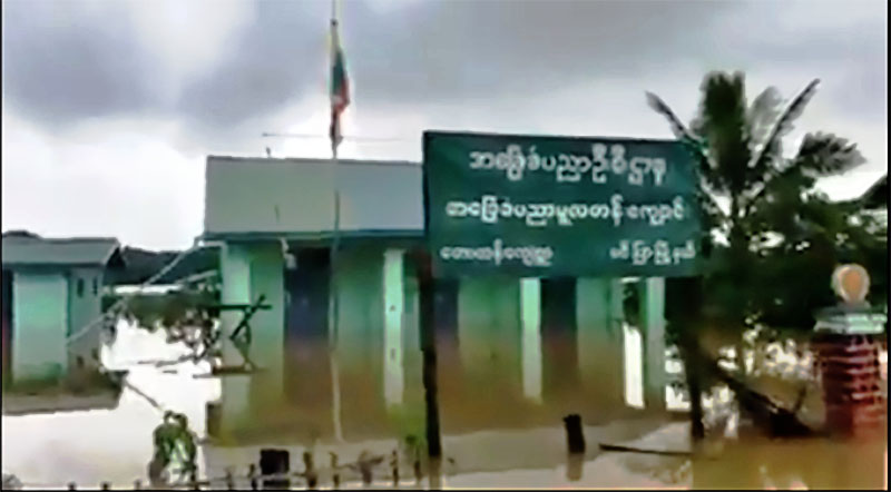 မင္​းျပားၿမိဳ႕နယ္​တြင္​​ ေရႀကီးမႈ​ေၾကာင့္ ေက်ာင္​း​ေပါင္​း ၂၀၀ ခန္႔ ပိတ္ထားရ