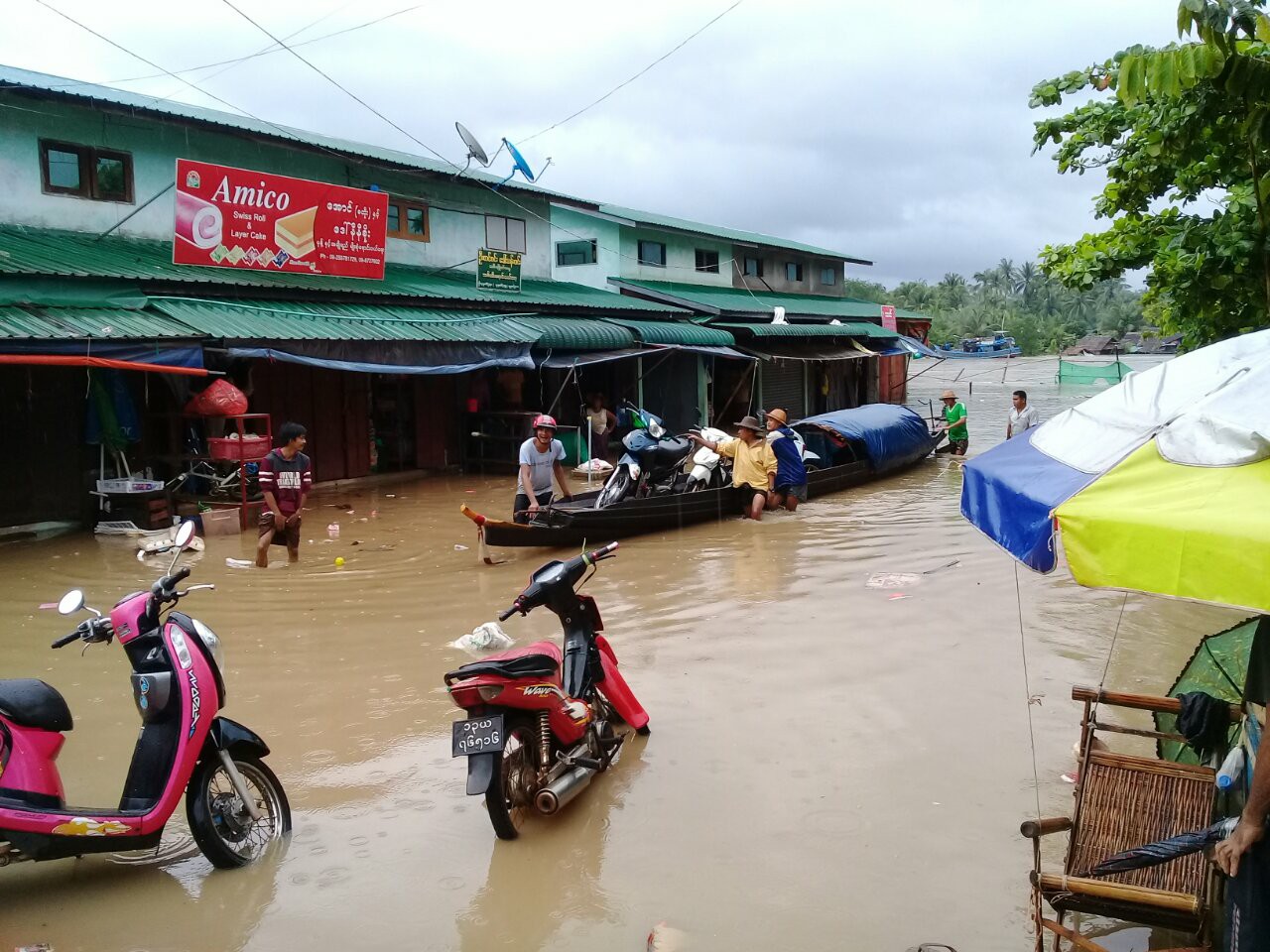 ေရးၿမိဳ႕နယ္အတြင္း အိမ္ေျခ ၄၀၀ ခန္႔ ေရနစ္ျမဳပ္