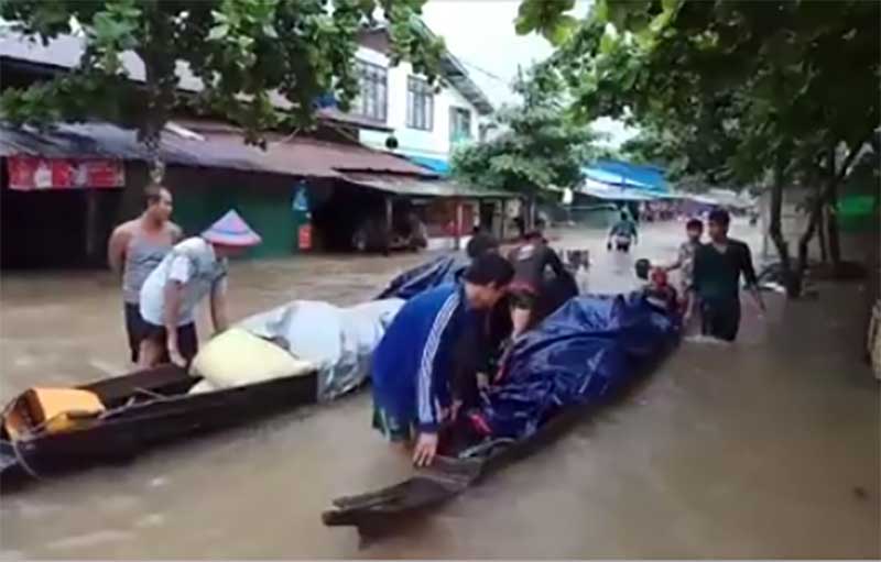ေရးၿမဳိ႕တြင္ ေရေဘးဒဏ္ခံခဲ့ရသည့္ ေစ်းဆိုင္မ်ား ျပန္မဖြင့္လွစ္ႏိုင္ေသး
