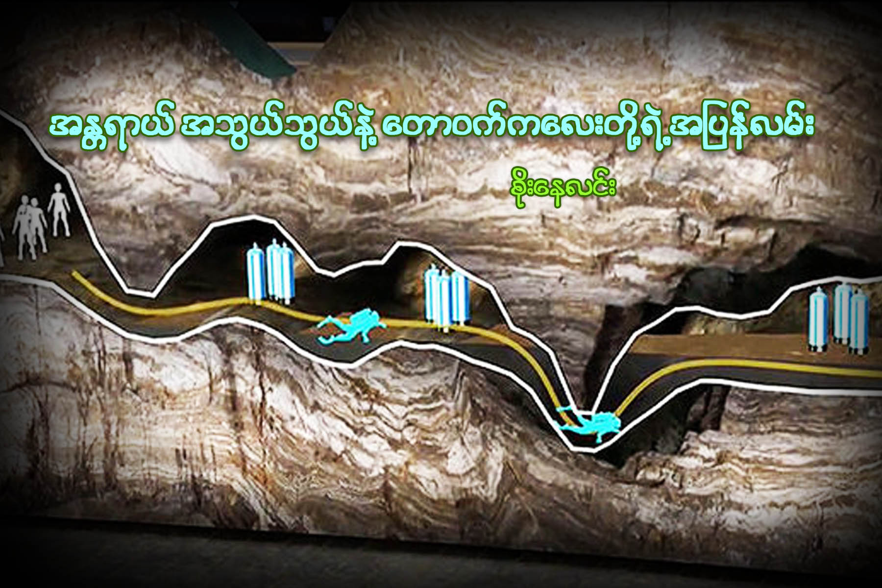 အႏၱရာယ္အသြယ္သြယ္နဲ႔  ေတာ၀က္ကေလးတို႔ရဲ႕အျပန္လမ္း