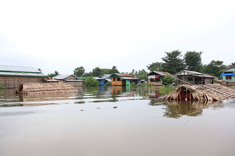 ေရႊက်င္ၿမိဳ႕မွာ ေရေဘးေရွာင္သူ ၁၄၀၀ ေက်ာ္ထိ ရွိလာ