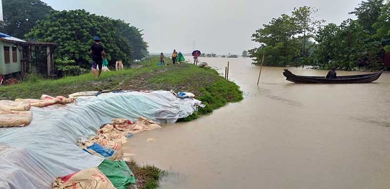 စစ္ေတာင္းျမစ္ေရတက္မႈေၾကာင့္ ေရကာတာက်ိဳးက်မည္ကုိ မေဒါက္ၿမိဳ႕ခံမ်ား စိုးရိမ္
