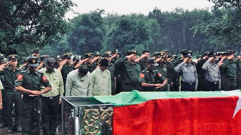 ေရေဘးကယ္ရင္း အသက္ဆံုးခဲ့သည့္ တပ္သားေက်ာ္ေက်ာ္၏ ဈာပန က်င္းပ